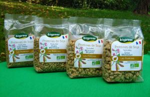 Organic soya texturized proteins